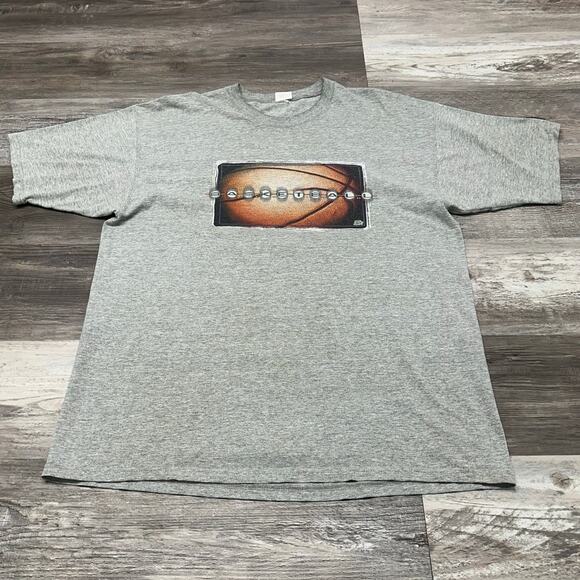 Vintage 90s Starter Heather Gray Mens XL Double Sided Graphic Basketball T-Shirt - Picture 1 of 9